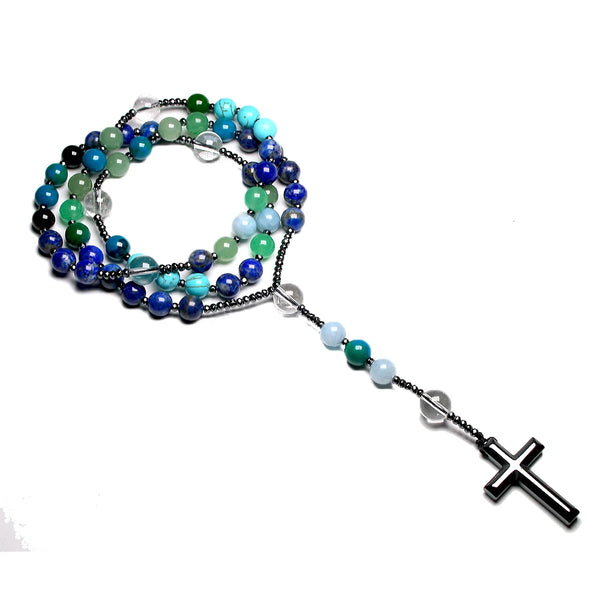 Blue Lapis Lazuli Rosary-ToShay.org