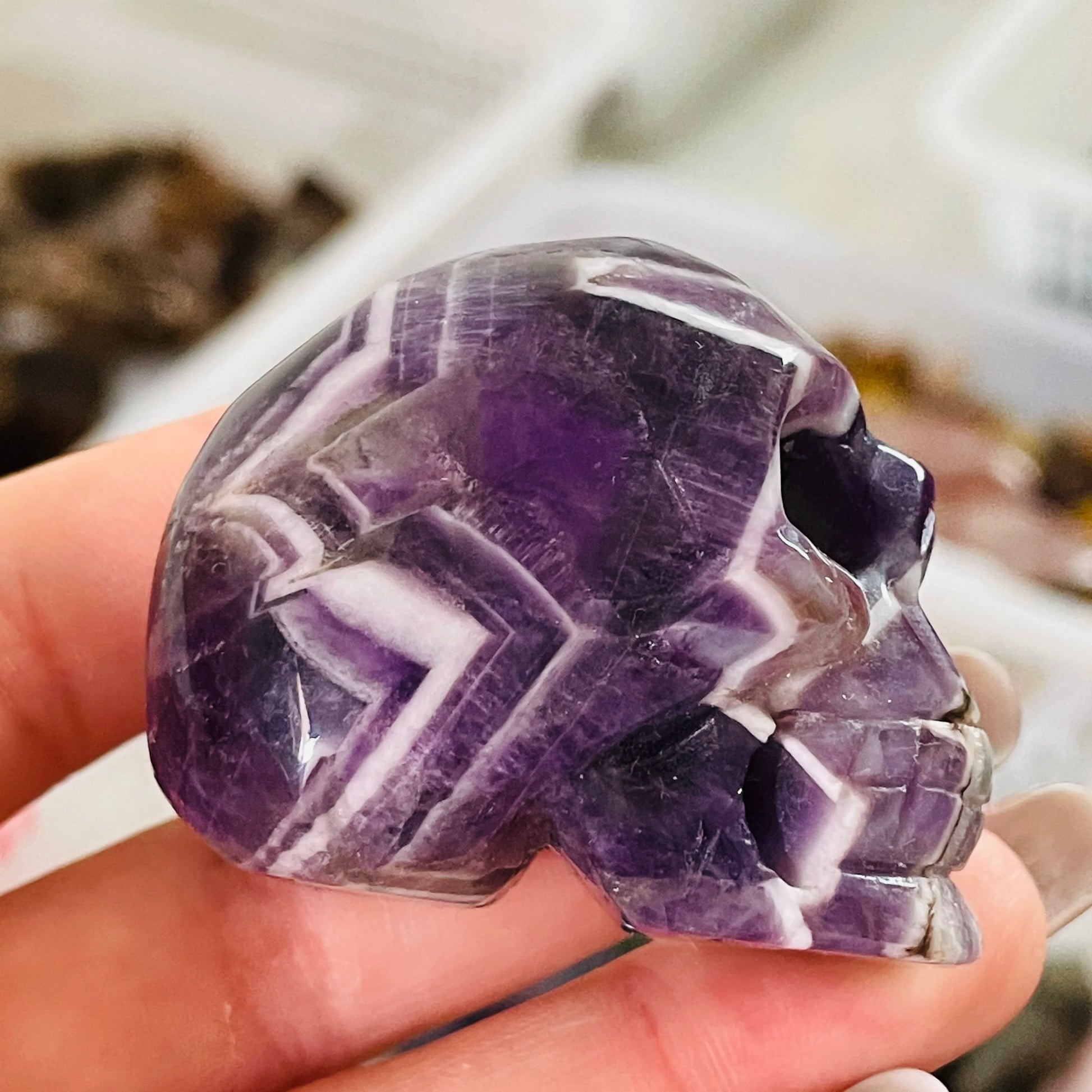 Purple Amethyst Skull-ToShay.org