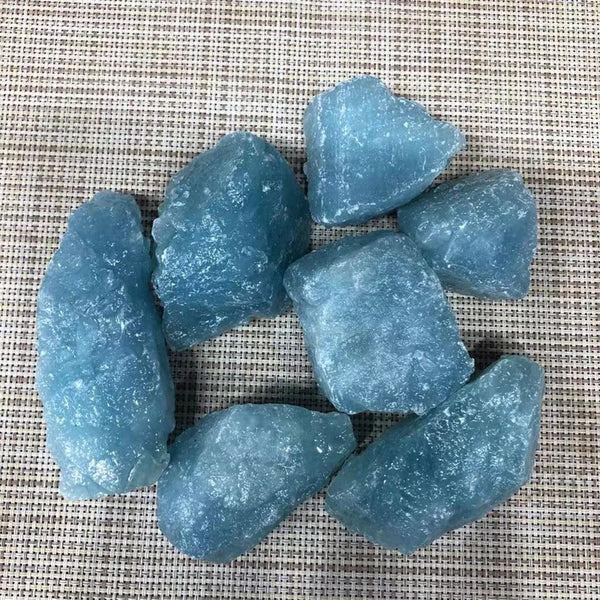 Blue Aquamarine Rough Raw Stone-ToShay.org