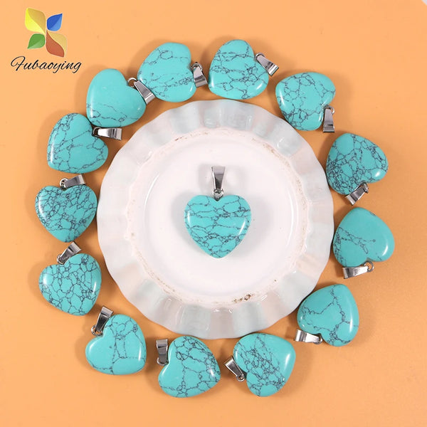 Mixed Crystal Heart Pendants-ToShay.org