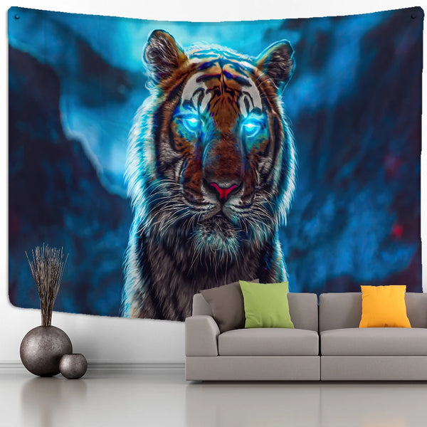 Jungle Cat Art Tapestry-ToShay.org