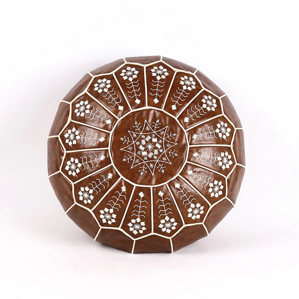 Embroided Ottoman Footstool-ToShay.org