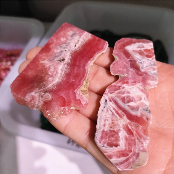 Pink Rhodochrosite Crystal Slice-ToShay.org