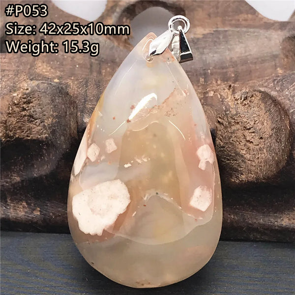 Pink Cherry Agate Pendant-ToShay.org