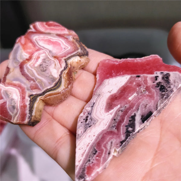 Pink Rhodochrosite Crystal Slice-ToShay.org