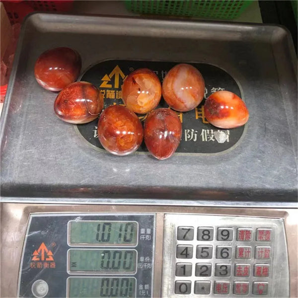 Red Carnelian Agate Eggs-ToShay.org