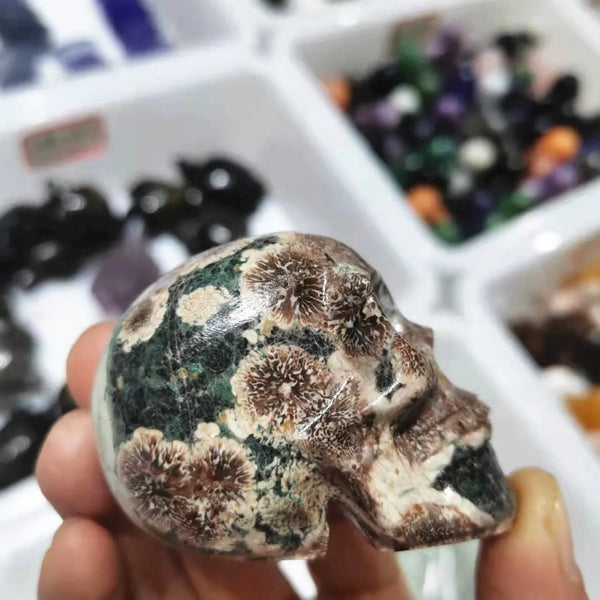 Green Sakura Stone Skull-ToShay.org
