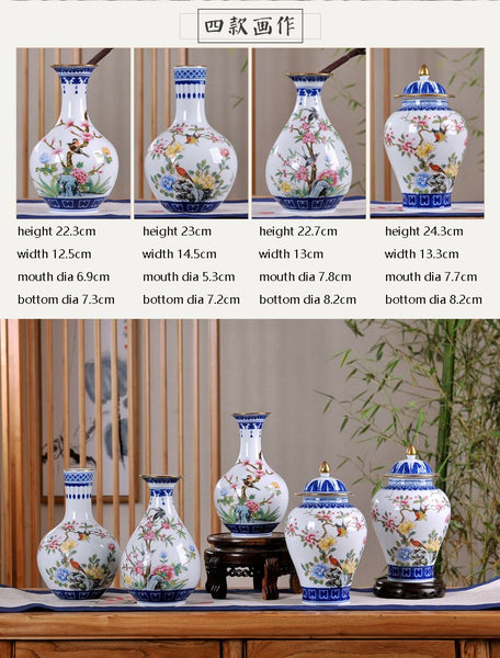 Jingdezhen Flower and Birds Vase-ToShay.org