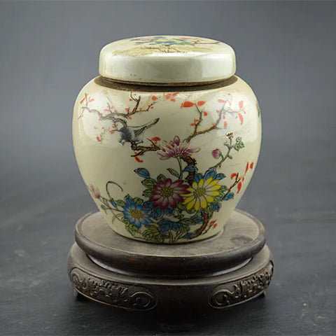 Porcelain Flower Jar-ToShay.org