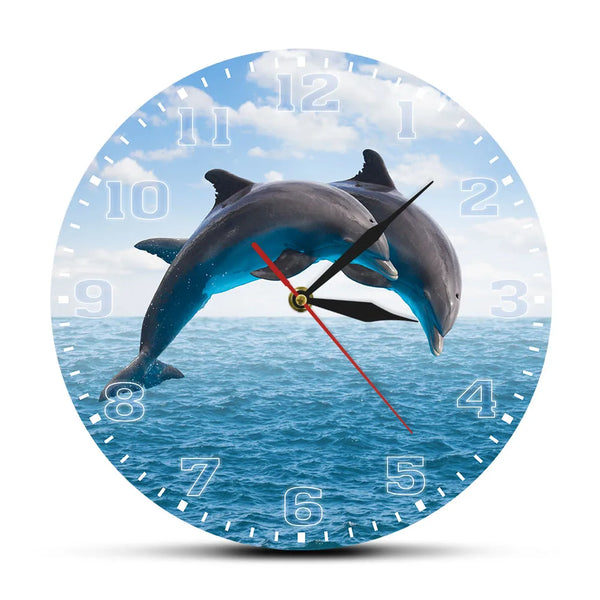 Jumping Dolphins Wall Clock-ToShay.org