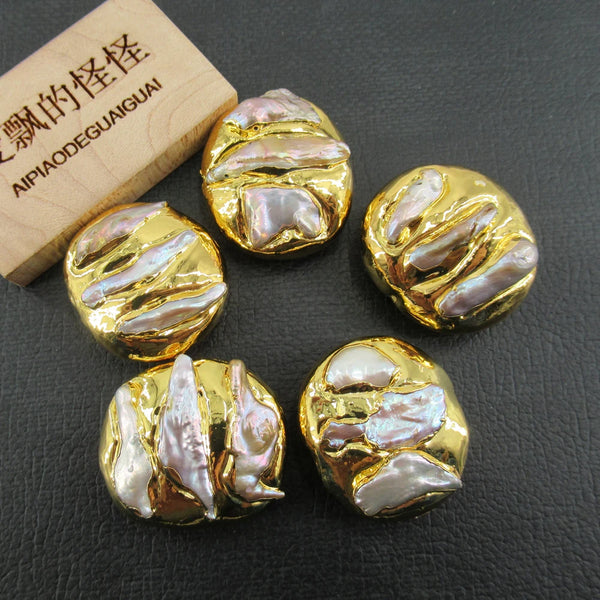 White Pearl Coin Beads-ToShay.org