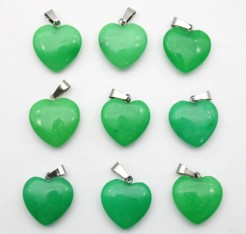 Mixed Crystal Heart Pendants-ToShay.org