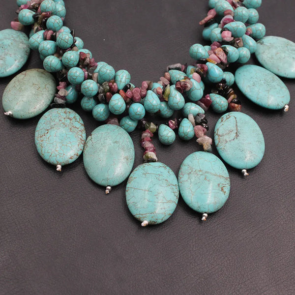 Green Turquoise Necklace-ToShay.org