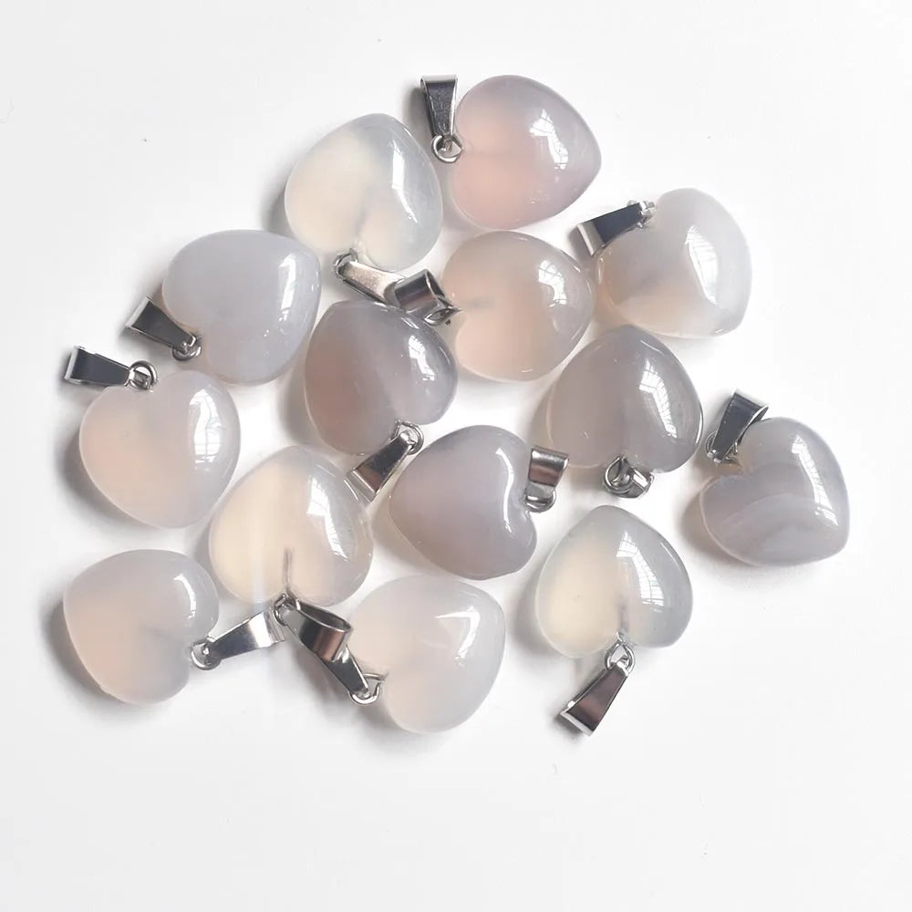 Mixed Crystal Heart Pendants-ToShay.org