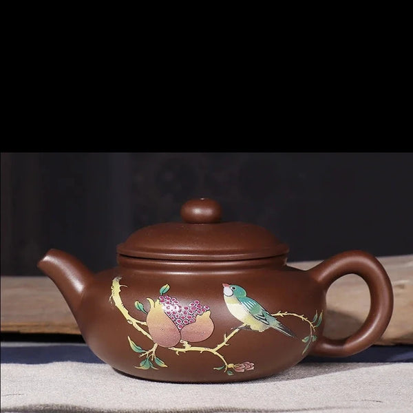 Yixing Painted Clay Teapot-ToShay.org