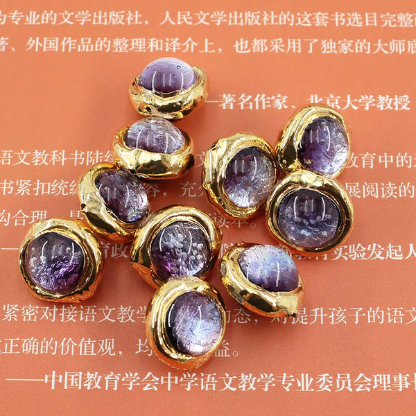 Purple Glaze Glass Beads-ToShay.org