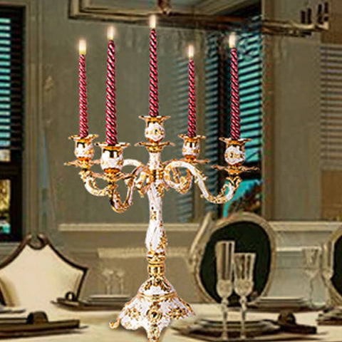 Mixed Rose Painted Candelabras-ToShay.org