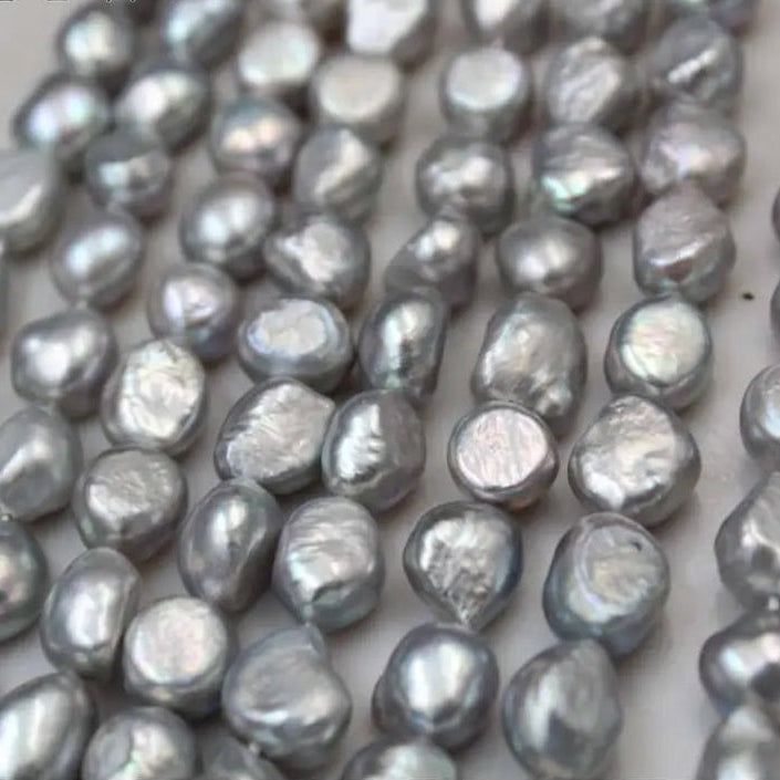 Grey Pearl Bead Necklace-ToShay.org