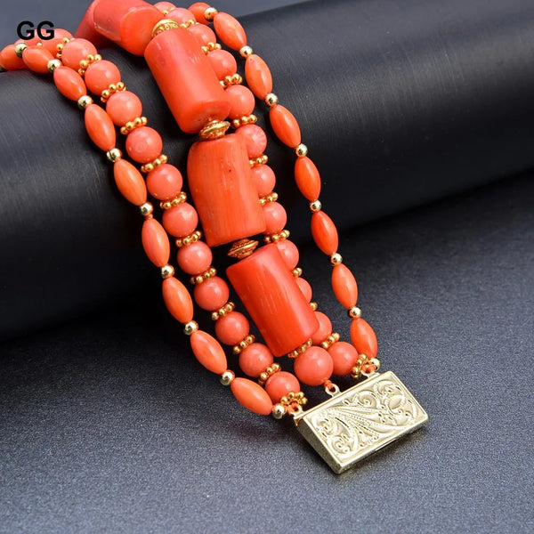 Orange Coral Bracelet-ToShay.org