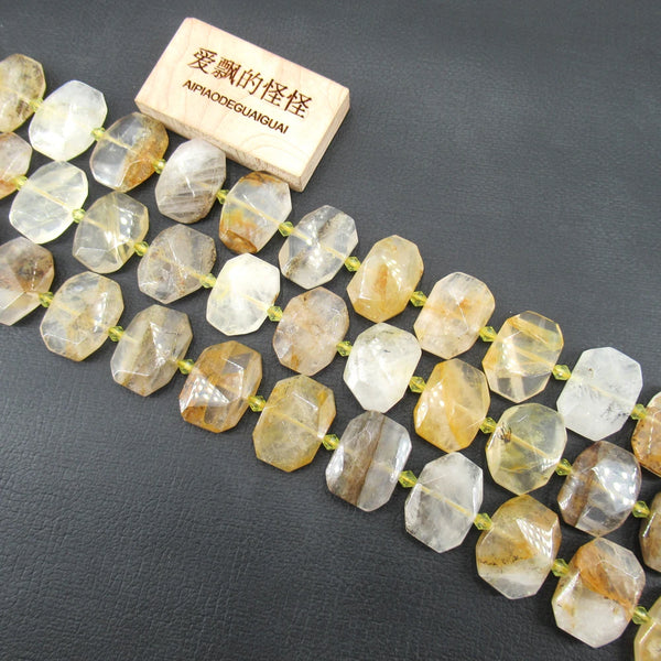 Gold Yellow Rock Quartz Beads-ToShay.org