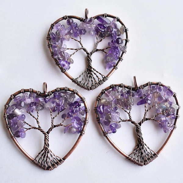 Purple Amethyst Tree Heart-ToShay.org