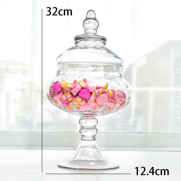 Clear Glass Candy Jar-ToShay.org