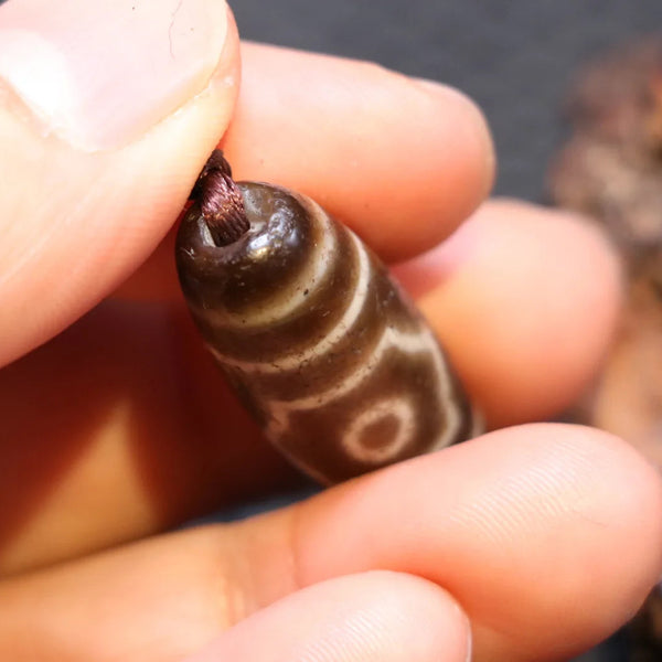 Tibetan Agate Eyes Dzi Bead-ToShay.org