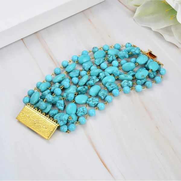 Blue Turquoise Bracelet-ToShay.org