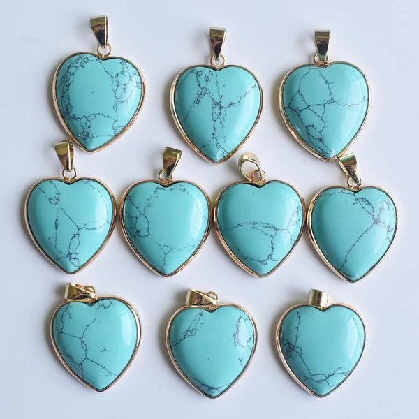 Mixed Crystal Heart Pendants-ToShay.org