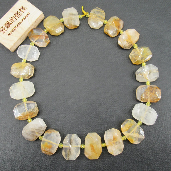 Gold Yellow Rock Quartz Beads-ToShay.org