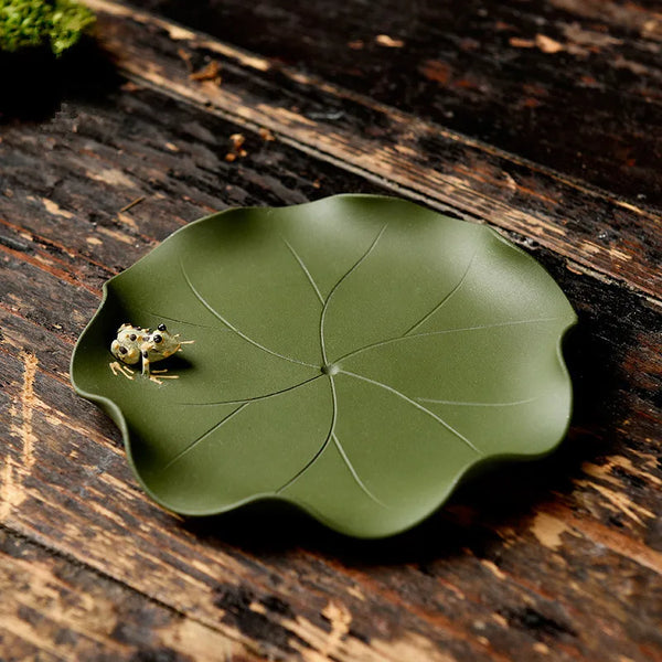 Frog Lotus Leaf Saucer-ToShay.org