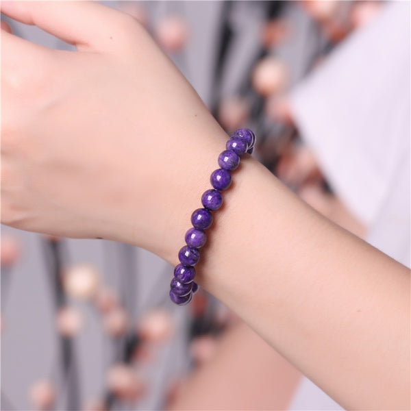 Purple Charoite Bead Bracelets-ToShay.org