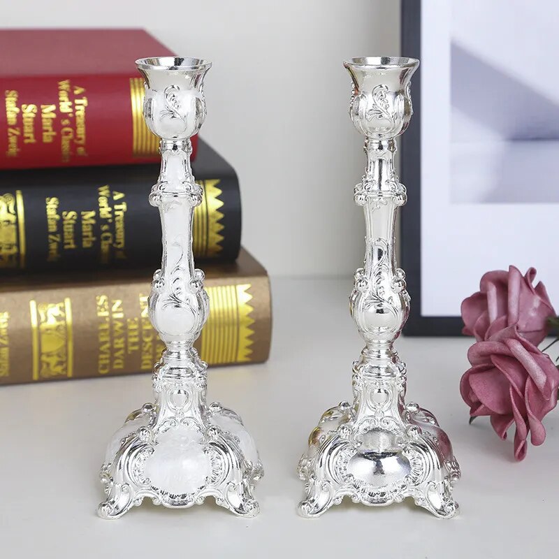 Mixed Embossed Candlesticks-ToShay.org