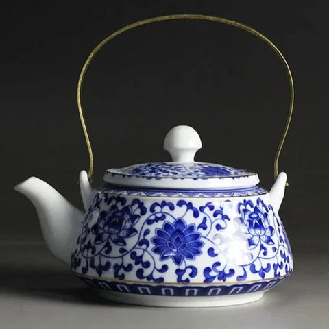 Blue White Porcelain Tea Pot-ToShay.org