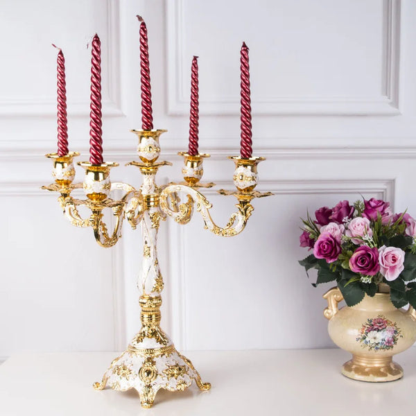 Mixed Rose Painted Candelabras-ToShay.org