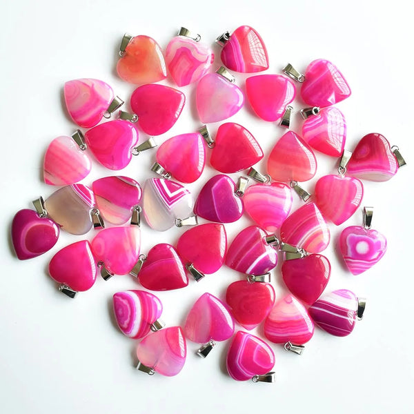 Pink Rose Stripe Onyx Hearts-ToShay.org