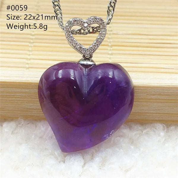 Purple Amethyst Heart Pendants-ToShay.org
