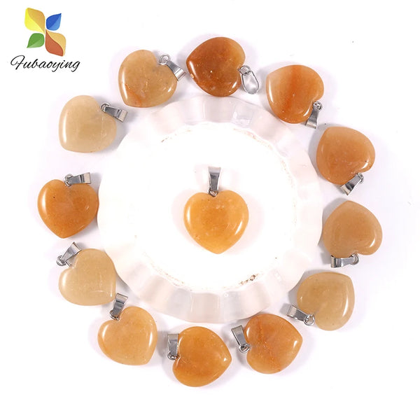 Mixed Crystal Heart Pendants-ToShay.org