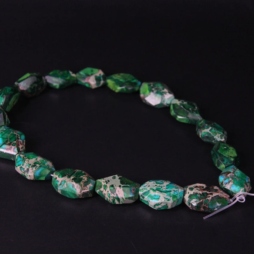 Green Emperor Slab Beads-ToShay.org