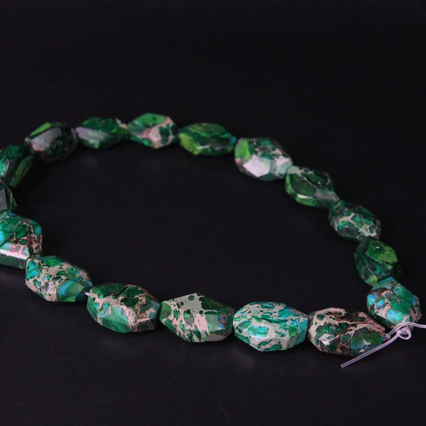 Green Emperor Slab Beads-ToShay.org
