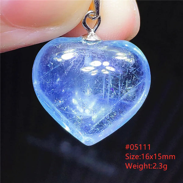 Blue Aquamarine Crystal Pendant-ToShay.org