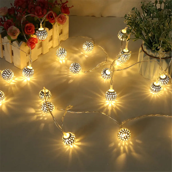 Moroccan Ball String Lights-ToShay.org