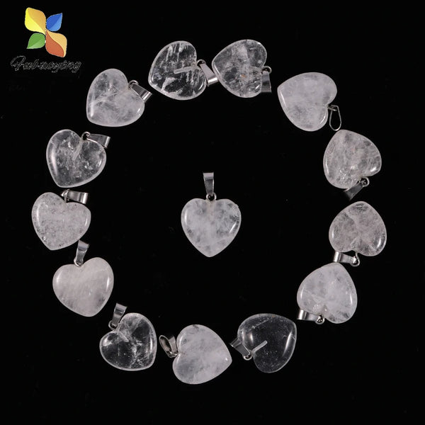 Mixed Crystal Heart Pendants-ToShay.org