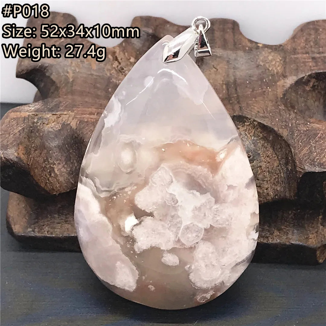 Pink Cherry Agate Pendant-ToShay.org