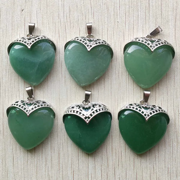 Green Aventurine Heart Pendant-ToShay.org