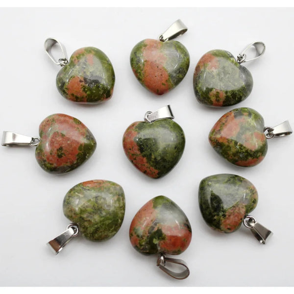 Mixed Crystal Heart Pendants-ToShay.org