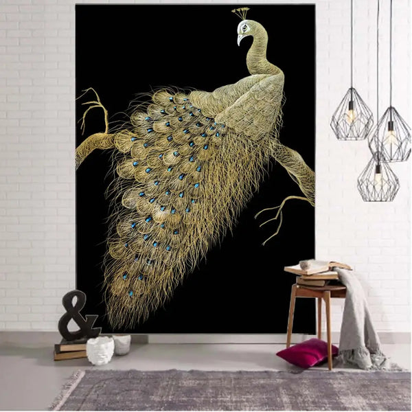 Peacock Art Tapestry-ToShay.org