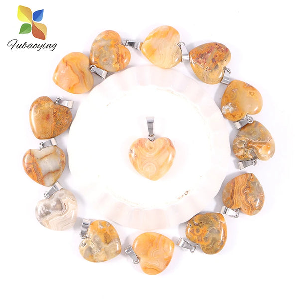 Mixed Crystal Heart Pendants-ToShay.org