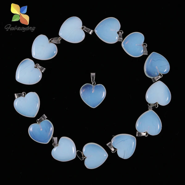 Mixed Crystal Heart Pendants-ToShay.org