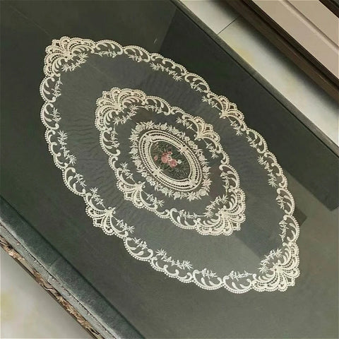 Embroidered Lace Tablecloth-ToShay.org